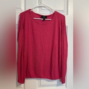 G by Giuliana Vibrant Pink Long Sleeve Top